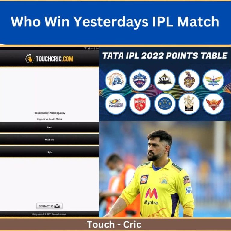 Who Win Yesterdays IPL Match