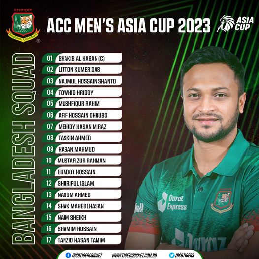 Asia Cup Bangladesh Squad