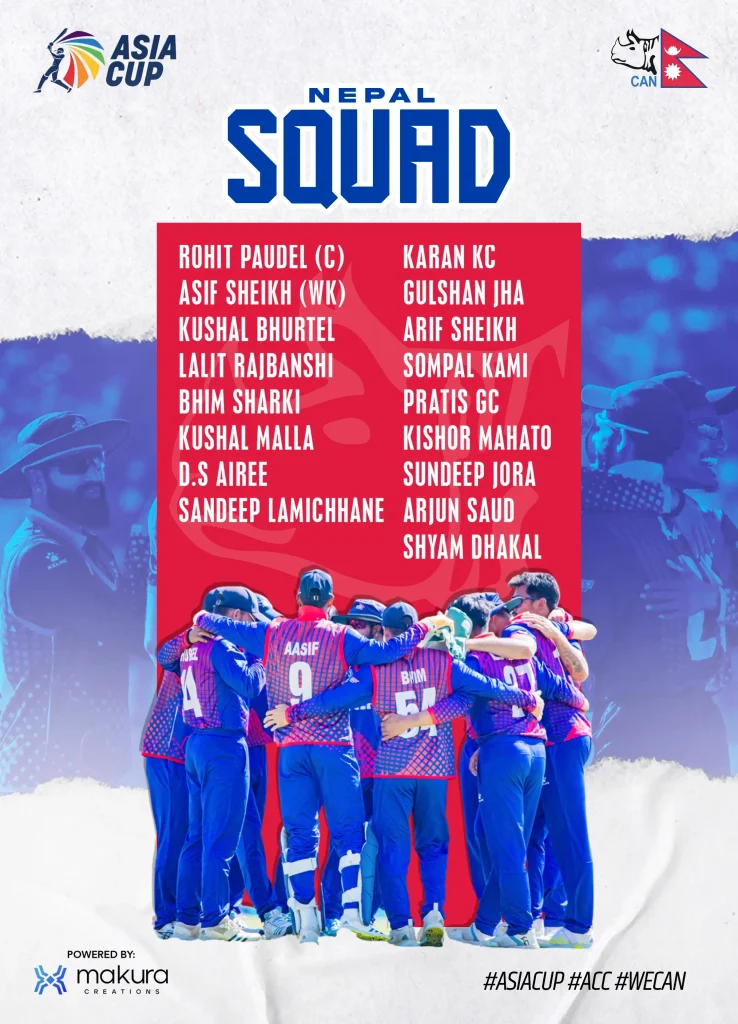 Nepal Squad For Asia Cup 2023