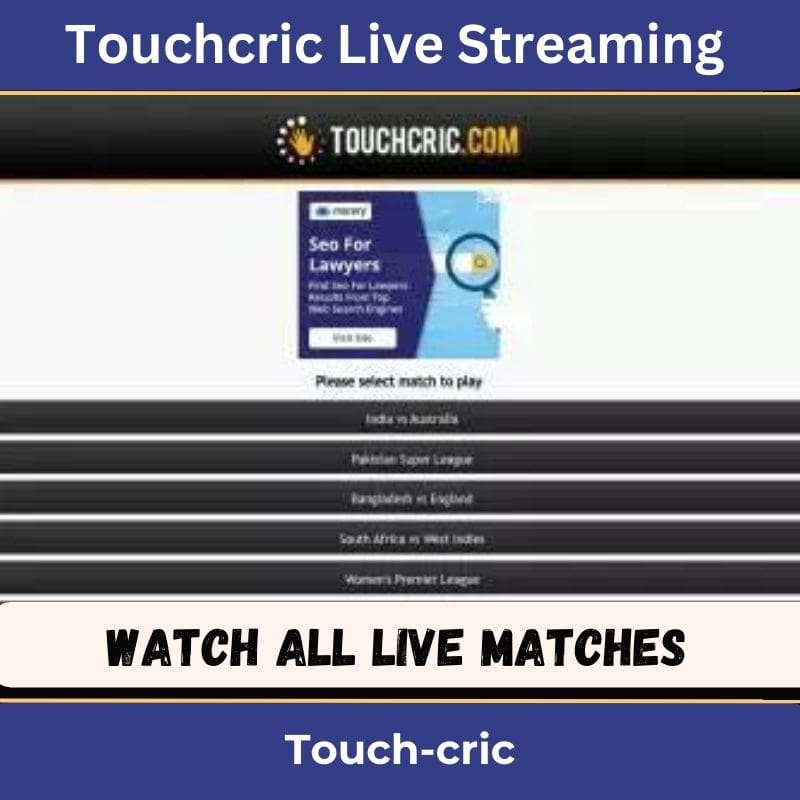 Touchcric Live Streaming